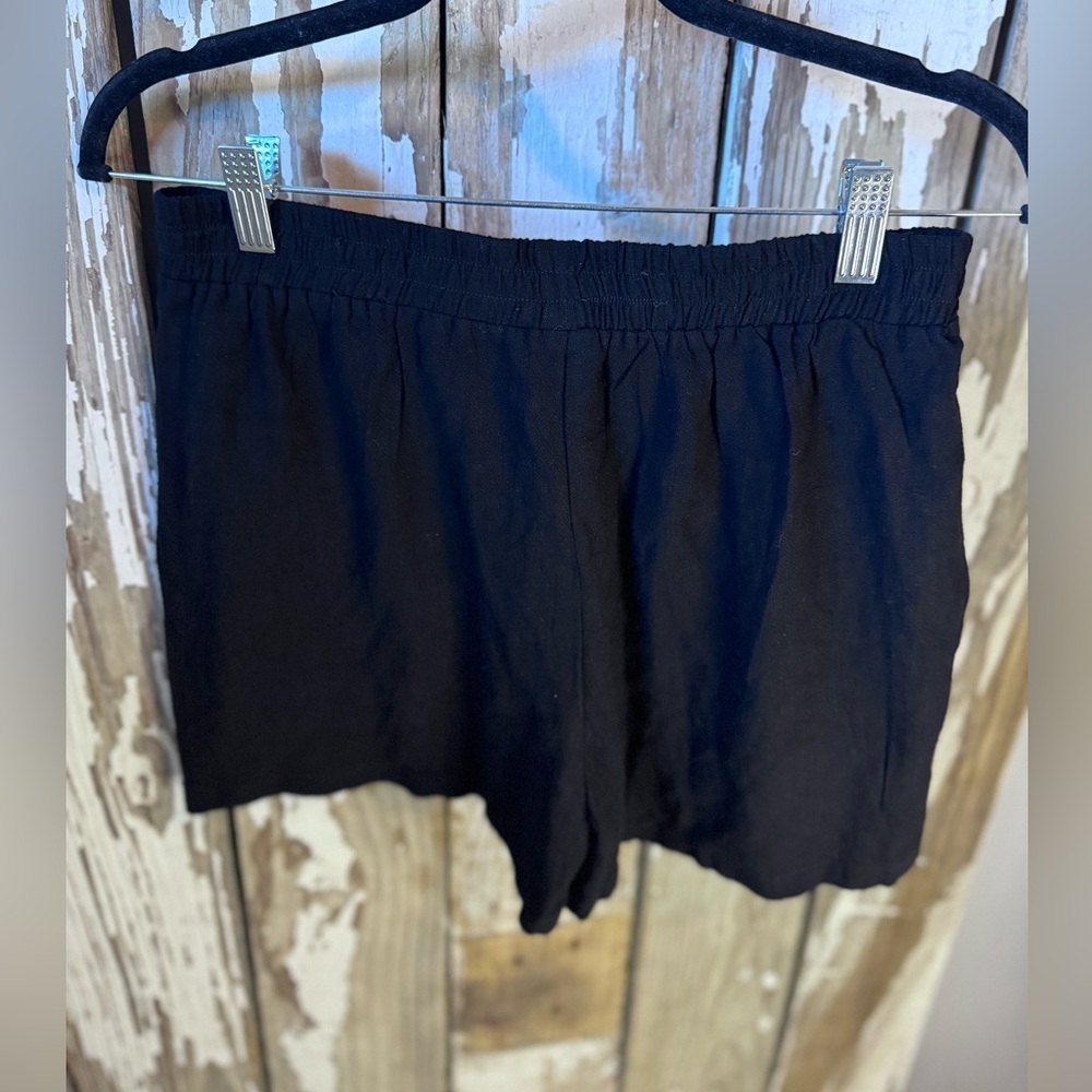 Umgee Linen Cotton Blend Shorts Black size medium - Picture 7 of 10